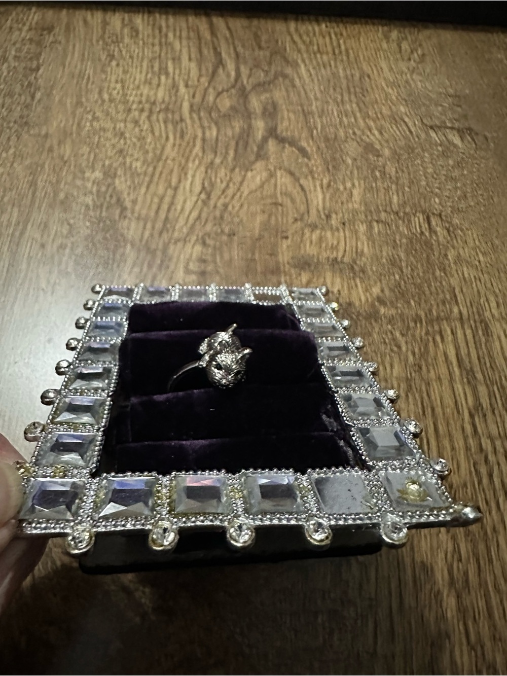 Yorkshire terrier silver adjustable ring